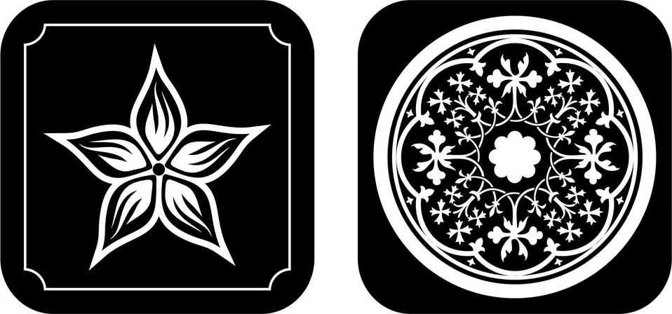 Laser cut template pattern, vector イラスト素材