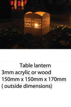 Laser cut template Table lantern Illustrazione stock