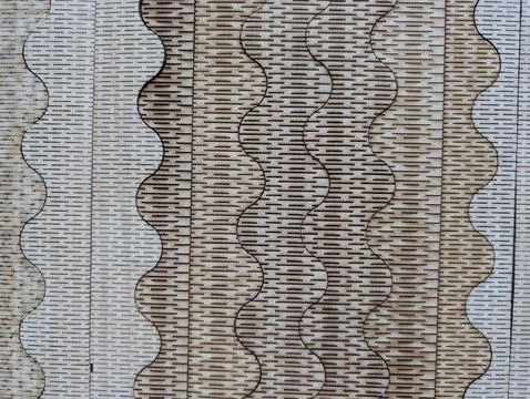 Laser-Cut Wood Wavy Pattern Texture Stock Photos