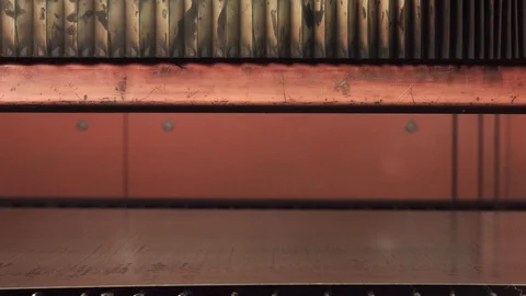Laser cuts metal Stock Footage 128339217