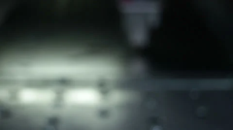 Laser cutter cuts letters Stock Footage 39668321