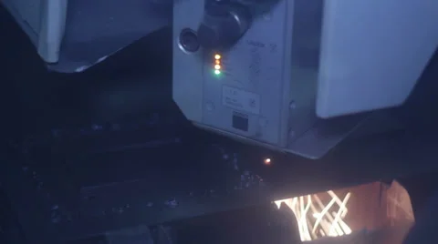 Laser cutter machine Stock Footage 39668921