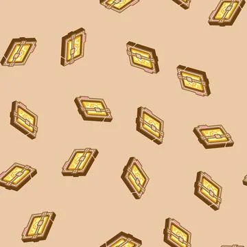Laser cutter tool work isometric icon seamless pattern Stock Illustration