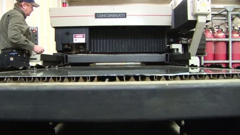 Laser Cutter01 Stock Footage 108855472