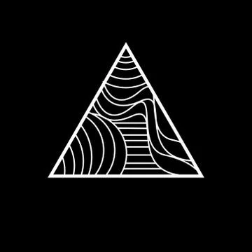 Laser cutting abstract frame triangle for decoration and element design Stock Illustration