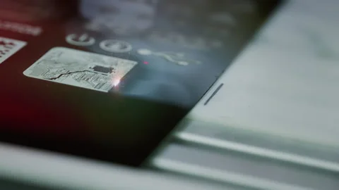 Laser cutting and engraving, application of keyboard layouts or circuit patterns Stock Footage 348235829