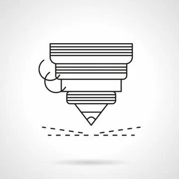 Laser cutting flat line vector icon Stockillustratie
