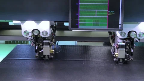 Laser is cutting leather. Laser machine. Stock Footage 73418506