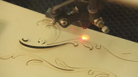 Laser Cutting Machine Stock Footage 24801594