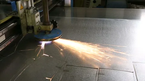 Laser cutting machine Stock Footage 47882043