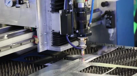 Laser cutting machine Stock Footage 63782888