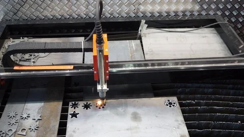 Laser cutting machine Stock Footage 80898211