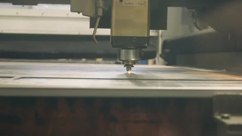 Laser Cutting Machine Stock Footage 108397822