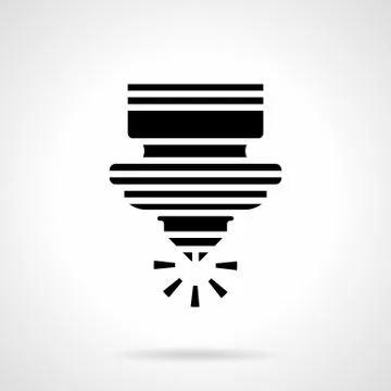 Laser cutting machine glyph style vector icon Stock Illustration