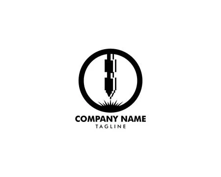 Laser Cutting Machine Logo Design Icon Vector Illustration, CNC Laser Machi.. Stock Illustration