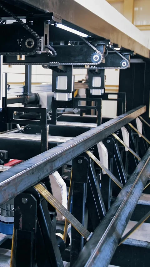 Laser cutting machine for metal pipes. working process of modern, smart, CNC Stock Footage 320303879