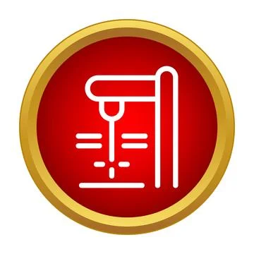 Laser cutting machine performing industrial manufacturing process Stock Illustration