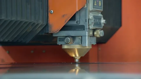 Laser Cutting Machine performing its intricate tasks effortlessly Video stock 294105054