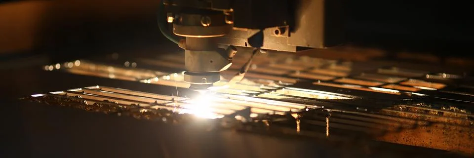 Laser cutting machine Stock Photos