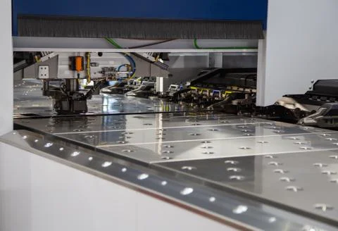 Laser cutting machine Stock Photos