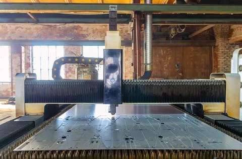 Laser cutting machine Stock Photos