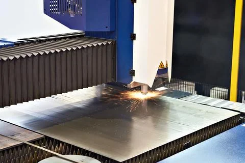 Laser cutting machine Stock Photos
