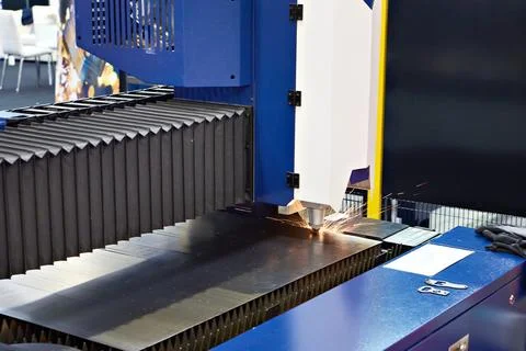 Laser cutting machine Stock Photos