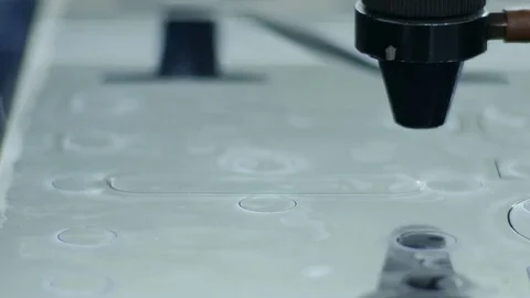 Laser Cutting Machine At Work. Acrylic Plastic Cutting Stock Footage 73224836