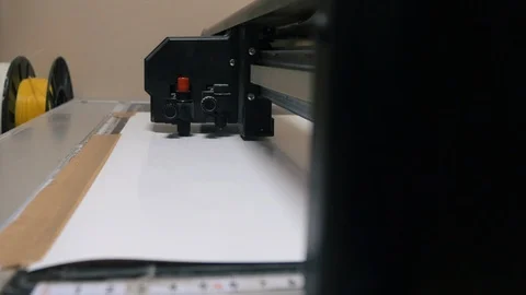 Laser Cutting Machine At Work. Close-up Stock Footage 119538079