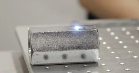 Laser Cutting Machine At Work. Cutting. Close-up Stock Footage 87866582