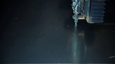 Laser cutting of metal. CNC. Video stock 74774038
