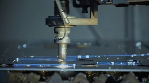 Laser cutting of metal. CNC. 動画素材 74774159
