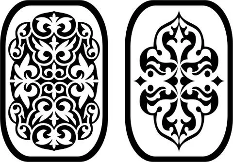Laser cutting set. Woodcut vector trellis panels. Stock Illustration