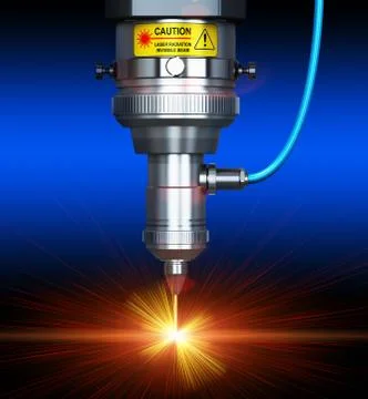 Laser cutting technology Stock-Illustration