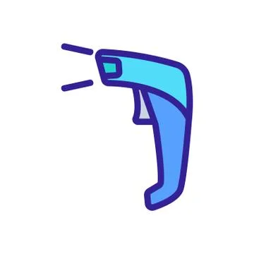 Laser device for scanning data in supermarket icon vector outline illustratio Stock Illustration