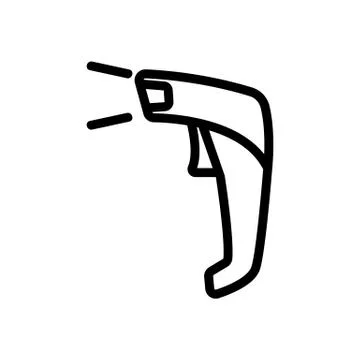 Laser device for scanning data in supermarket icon vector outline illustratio Stock Illustration