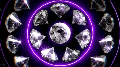 Laser Diamonds - Diamond Circles 2 Video stock 73927000