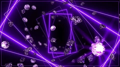 Laser Diamonds - Frame Tunnel Stock Footage 73931619