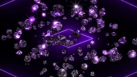 Laser Diamonds - Shaking Cluster Stock-Footage 73931595