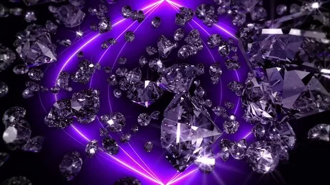 Laser Diamonds - Shaky Rotation Stock-Footage 73954149
