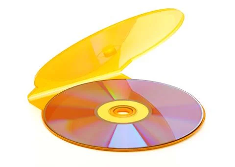 Laser disk in the box Stock Photos