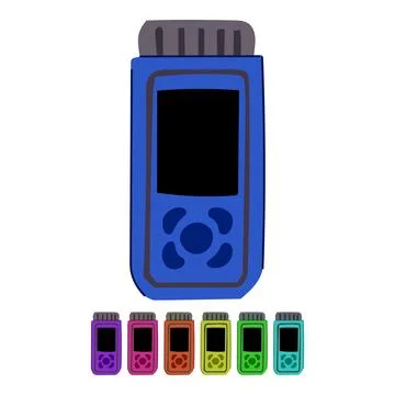 Laser distance meter icon representing precise measurement graphic Ilustración de archivo