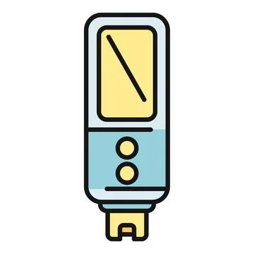 Laser distance meter measuring tool icon illustration Stock Illustration