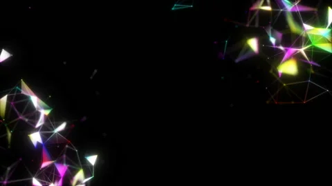 Laser elements in the corners of the screen.Blue plexus and lightning abstract Stock-Footage 99038749