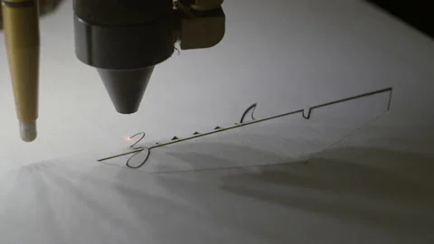 Laser engraver woodwork Stock Footage 145984496