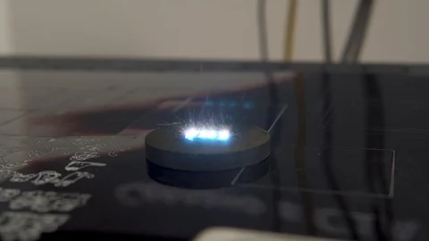 Laser engraving CNC machine in work. Stock Footage 112212909