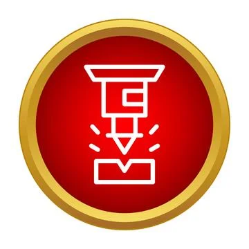 Laser engraving cutting machine icon vector design Stock Illustration