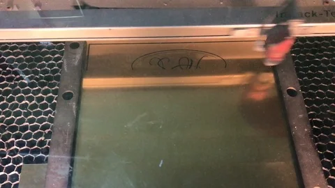 Laser engraving Video stock 100145192