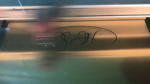 Laser engraving Stock Footage 100145193