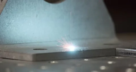 Laser engraving high precision CNC cutting metal sheet. Machinery production Vidéo 167977456